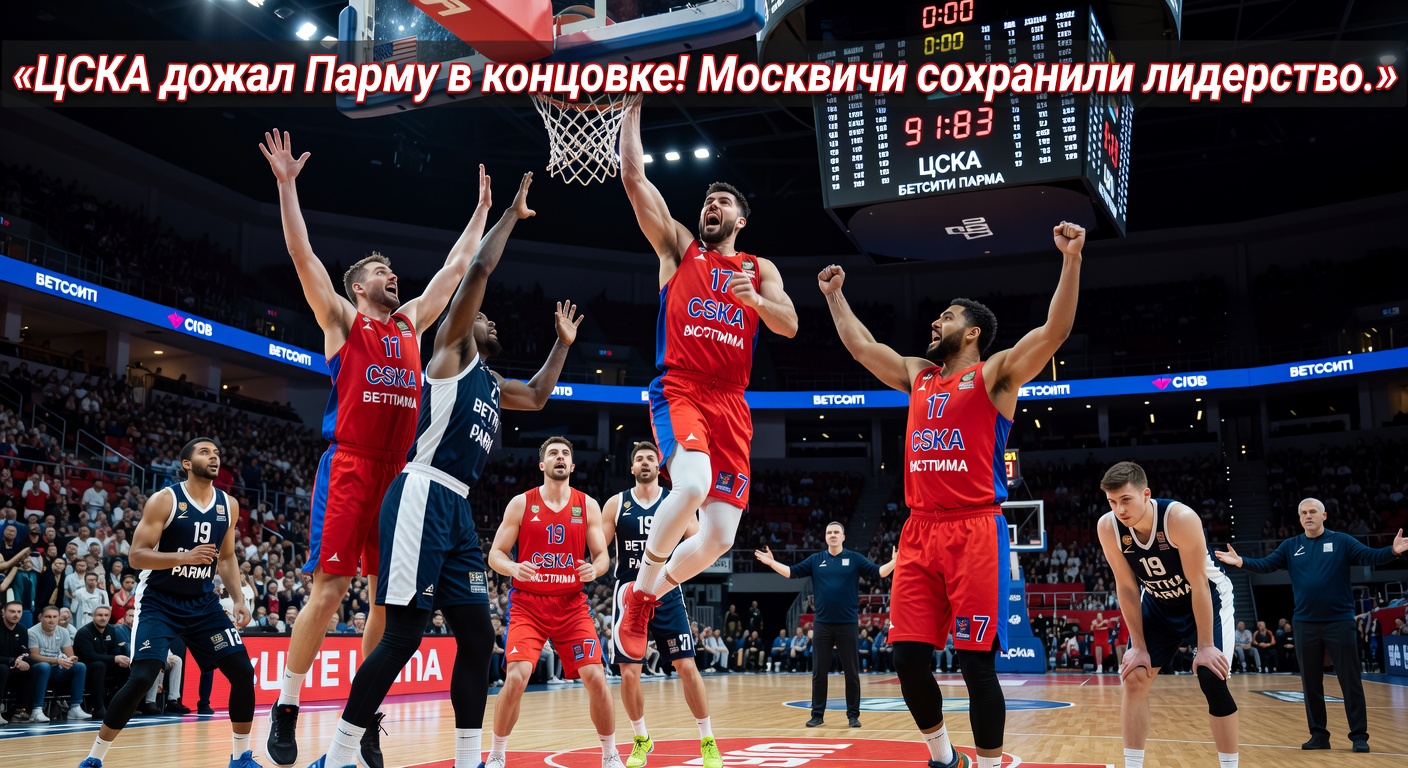 ЦСКА дожал Парму в концовке! Москвичи сохранили лидерство.
