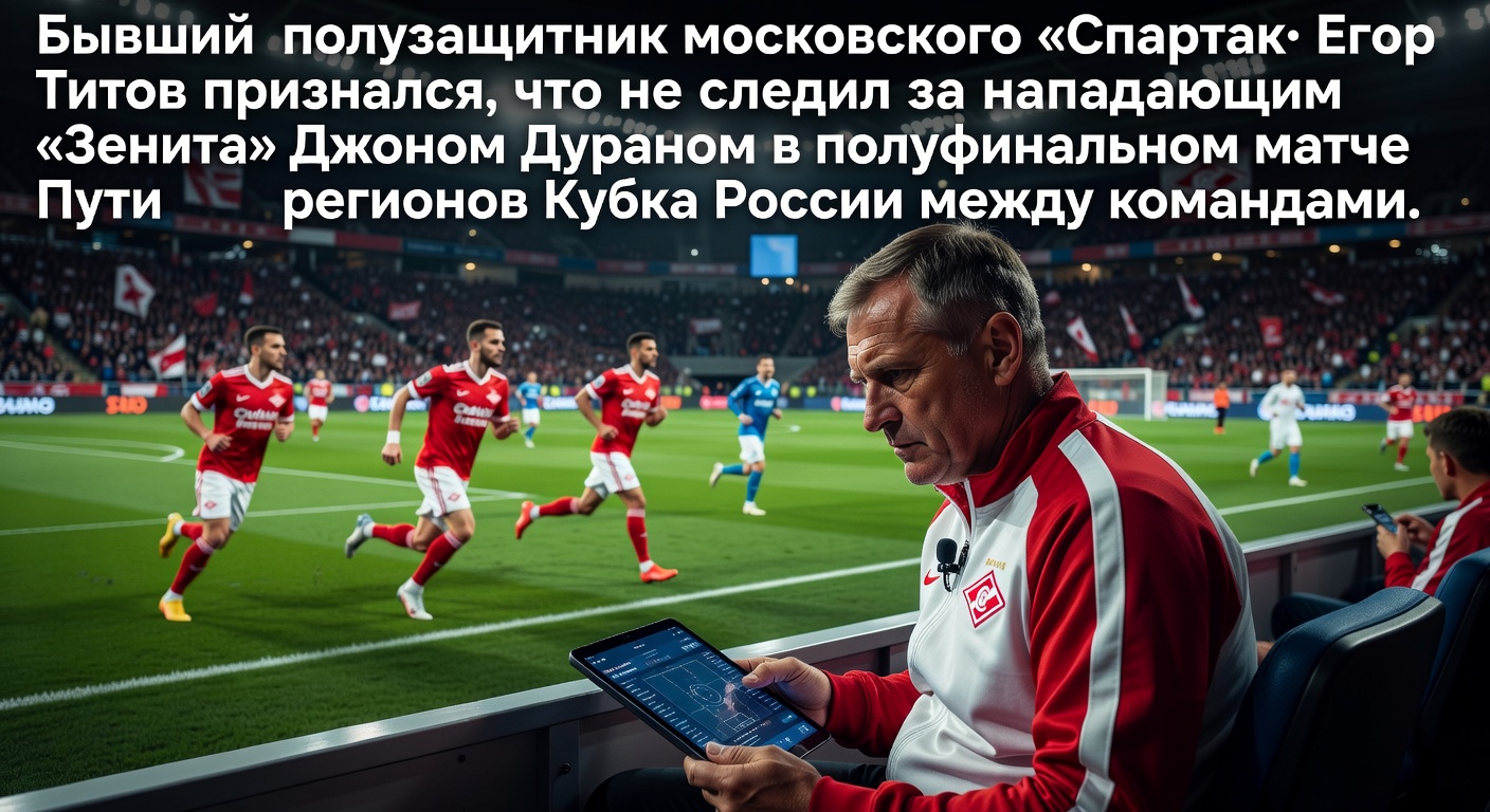 Бывший полузащитник московского «Спартака» Егор Титов признался, что не следил за нападающим «Зенита» Джоном Дураном в полуфинальном матче Пути регионов Кубка России между командами.