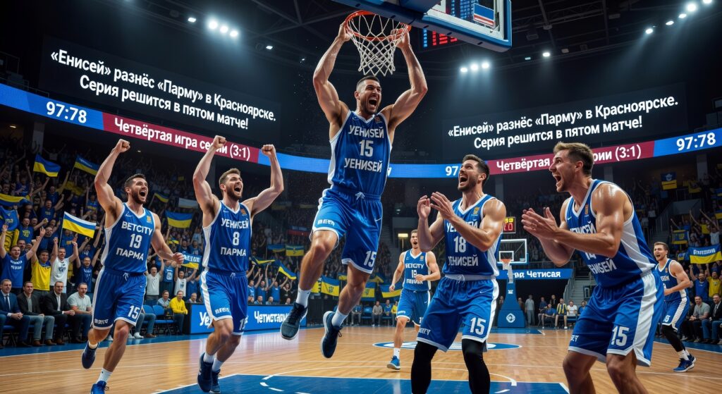 «Енисей» разнёс «Парму» в Красноярске. Серия решится в пятом матче!