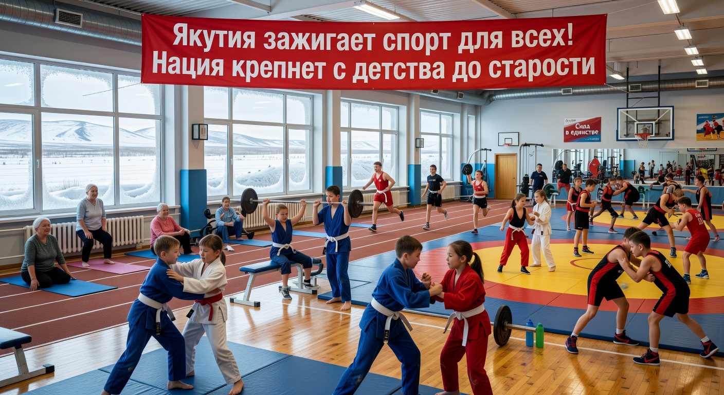 Якутия зажигает спорт для всех! Нация крепнет с детства до старости