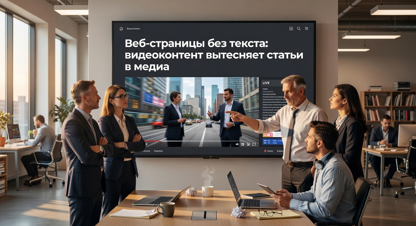 Веб-страницы без текста: видеоконтент вытесняет статьи в медиа