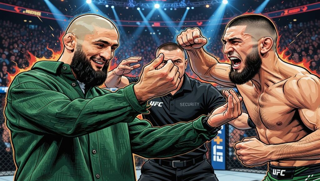 Стрикленд и Чимаев едва не сорвали пресс-конференцию UFC 328 до драки
