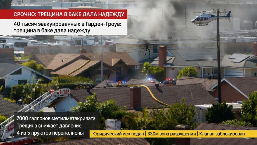 40 тысяч эвакуированных в Гарден-Гроув: трещина в баке дала надежду