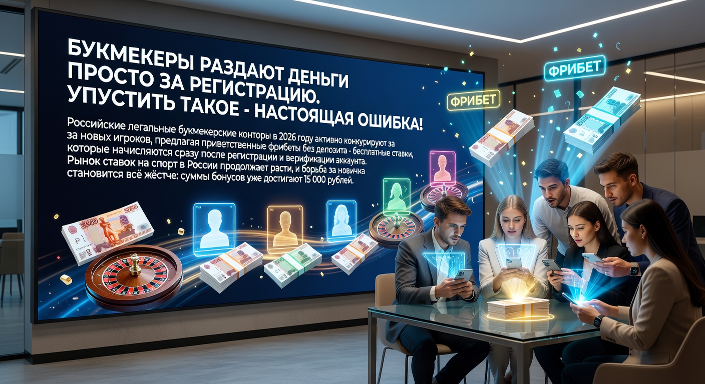 Букмекеры раздают деньги просто за регистрацию. Упустить такое — настоящая ошибка!