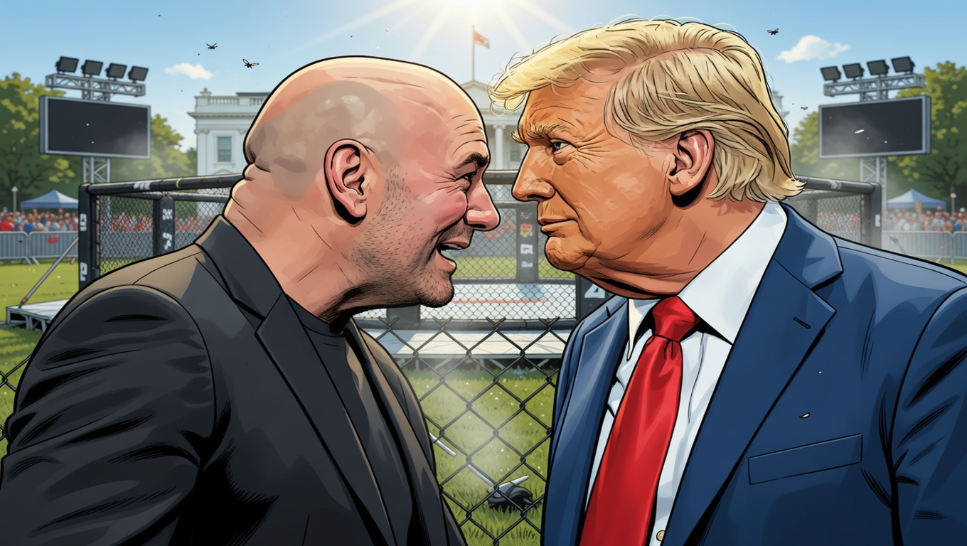 Трамп показал арену для UFC Freedom 250 прямо на лужайке у Белого дома