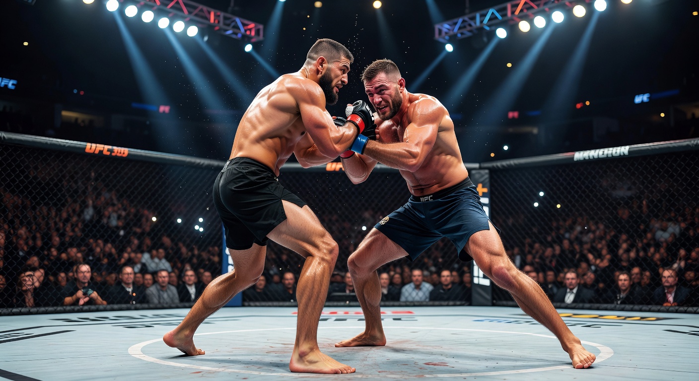 Химаев защищает титул против Стрикленда на UFC 328 в Ньюарке