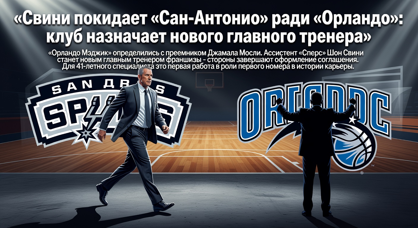 Свини покидает «Сан-Антонио» ради «Орландо»: клуб назначает нового главного тренера