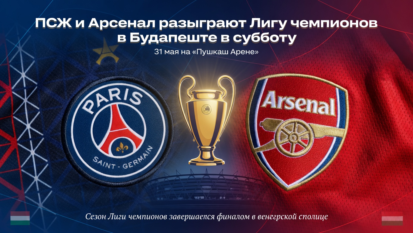 ПСЖ и Арсенал разыграют Лигу чемпионов в Будапеште в субботу