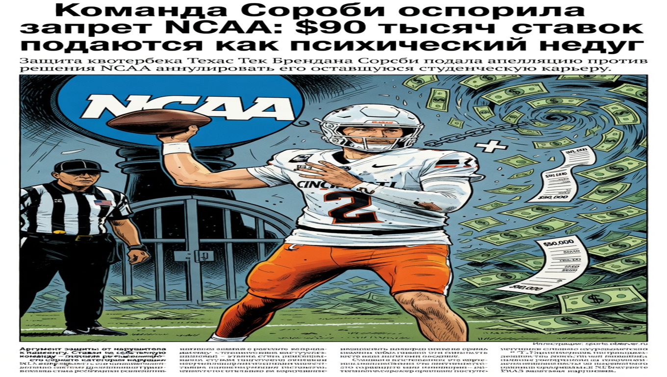 Команда Сорсби оспорила запрет NCAA: $90 тысяч ставок подаются как психический недуг