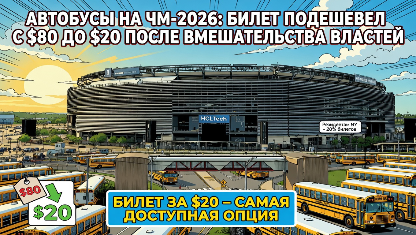 Автобусы на ЧМ-2026: билет подешевел с $80 до $20 после вмешательства властей