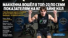 Маккенна вошёл в топ-20 по семи показателям на комбайне НХЛ