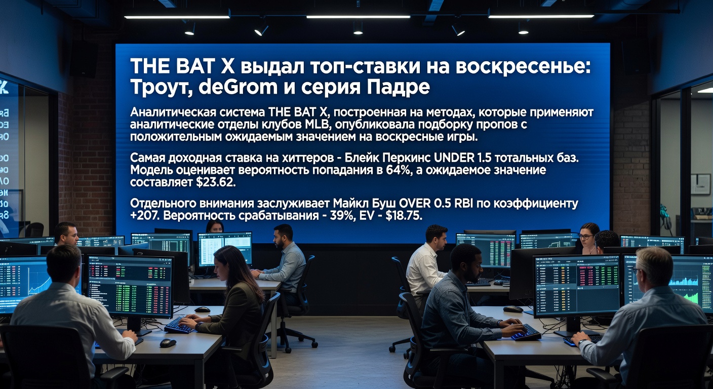 THE BAT X выдал топ-ставки на воскресенье: Трout, deGrom и серия Падре