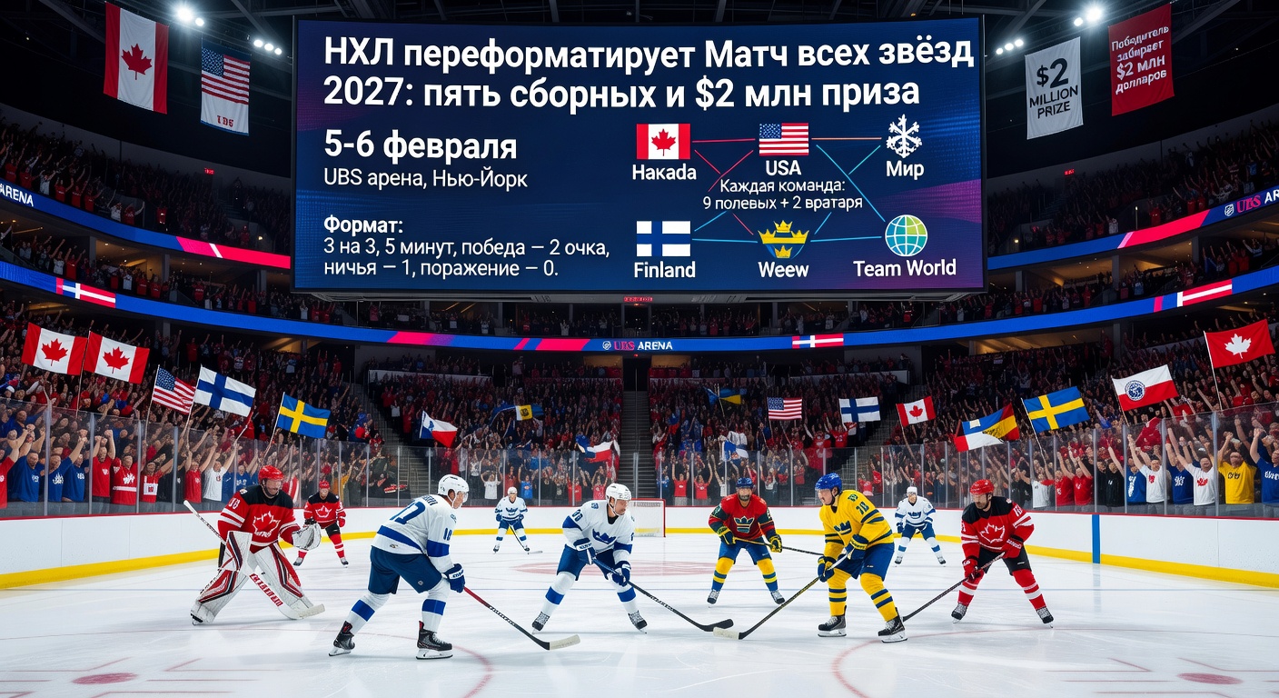 НХЛ переформатирует Матч всех звёзд 2027: пять сборных и $2 млн приза