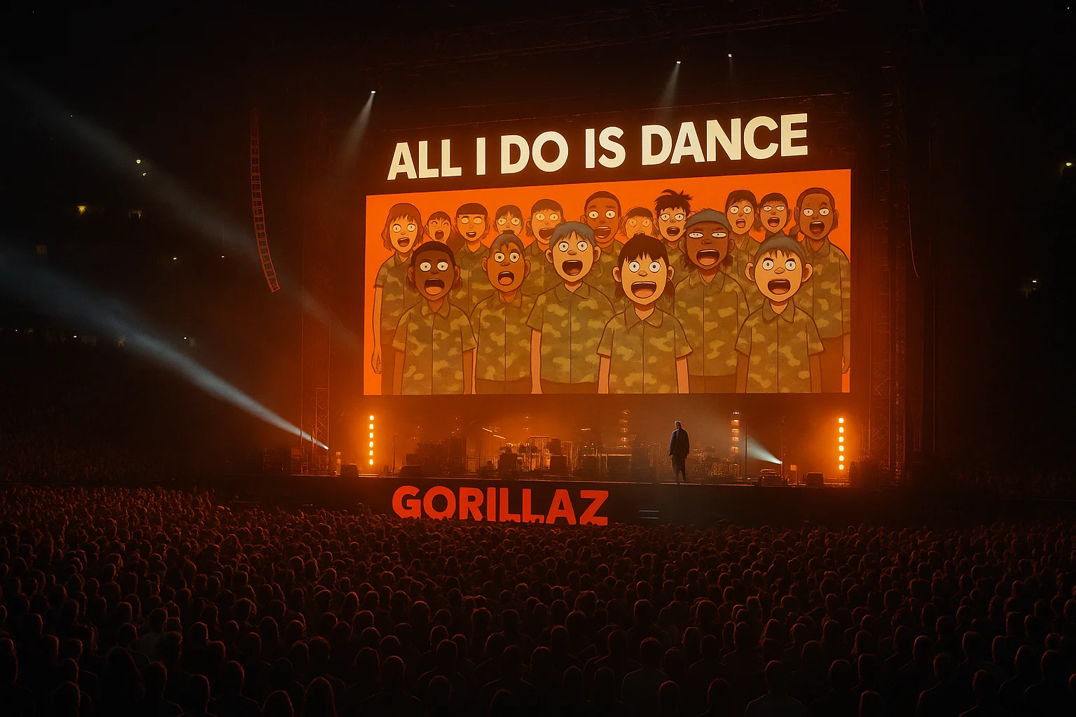Gorillaz собрали 70 000 человек на первом стадионном шоу за 28 лет