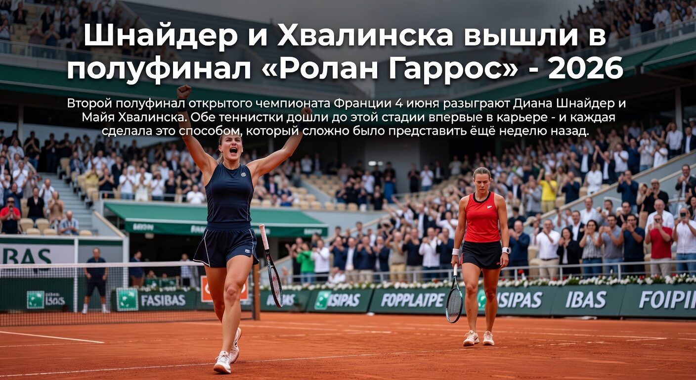 Шнайдер и Хвалинска вышли в полуфинал «Ролан Гаррос» — 2026
