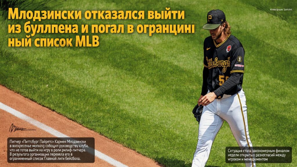 Млодзински отказался выйти из буллпена и попал в ограниченный список MLB
