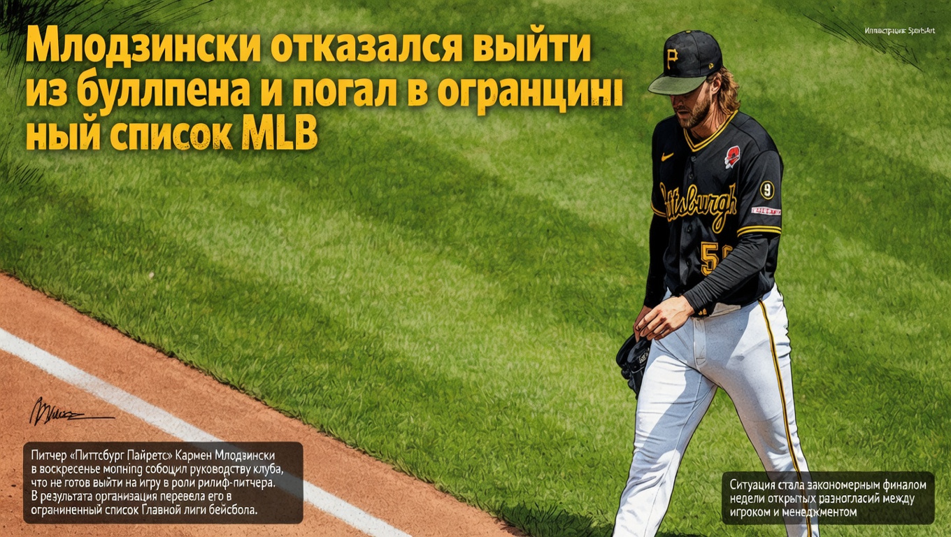 Млодзински отказался выйти из буллпена и попал в ограниченный список MLB