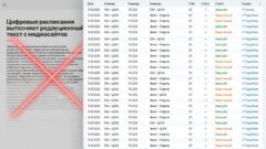 Цифровые расписания вытесняют редакционный текст с медиасайтов
