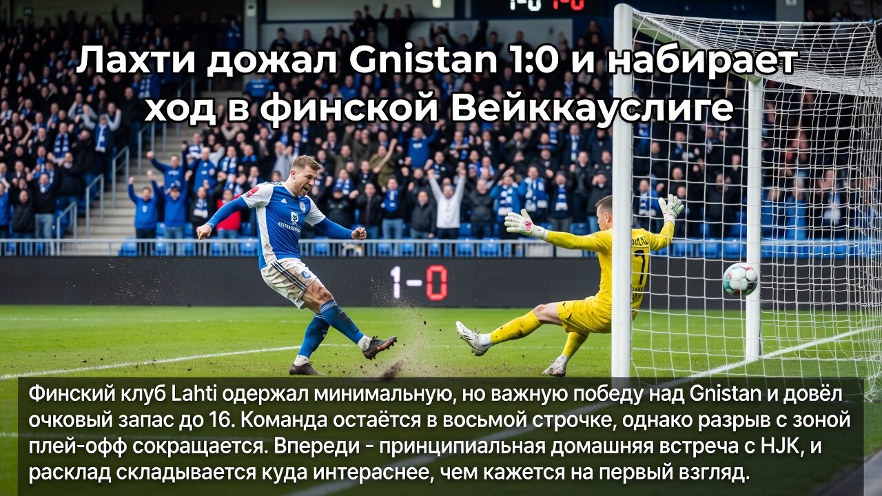 Lahti дожал Gnistan 1:0 и набирает ход в финской Вейккаусліге