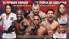 25 лучших бойцов UFC: от Грейси до Адесаньи — как оценивают легенд разных эпох