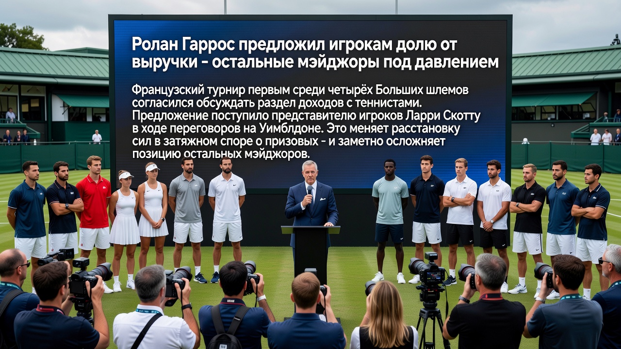 Ролан Гаррос предложил игрокам долю от выручки — остальные мэйджоры под давлением