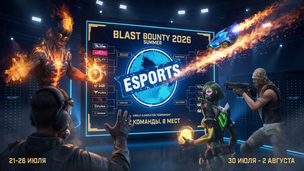 32 команды борются за 8 мест: BLAST Bounty Summer 2026 стартует 21 июля