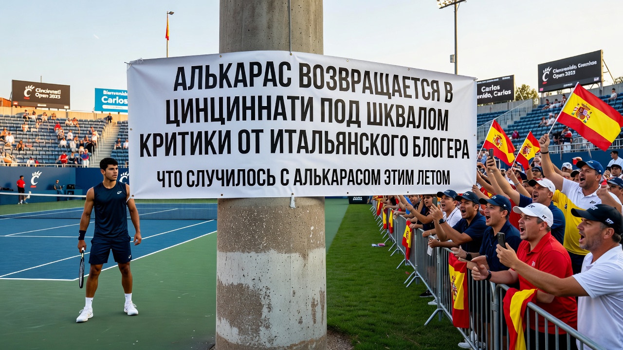Алькарас возвращается в Цинциннати под шквалом критики от итальянского блогера