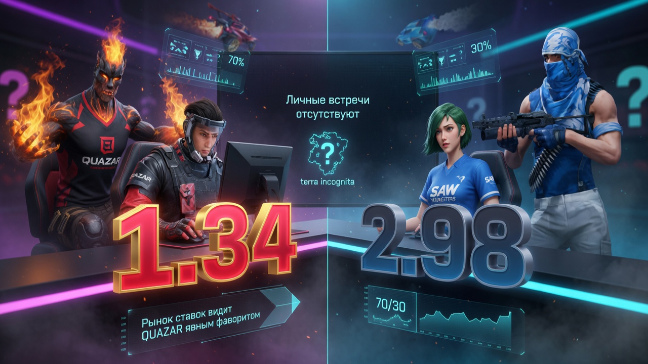 QUAZAR открывается фаворитом с котировкой 1.34