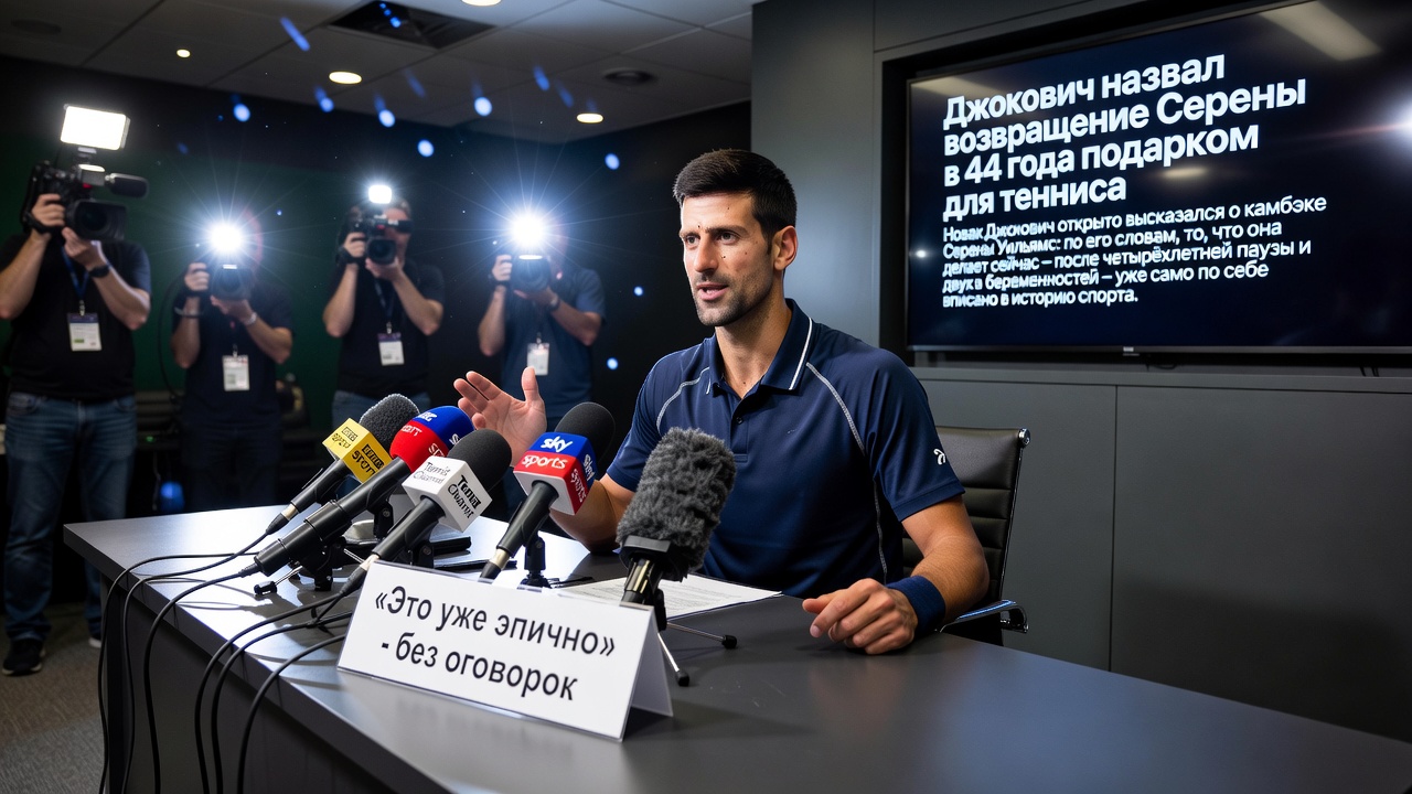 Джокович назвал возвращение Серены в 44 года подарком для тенниса