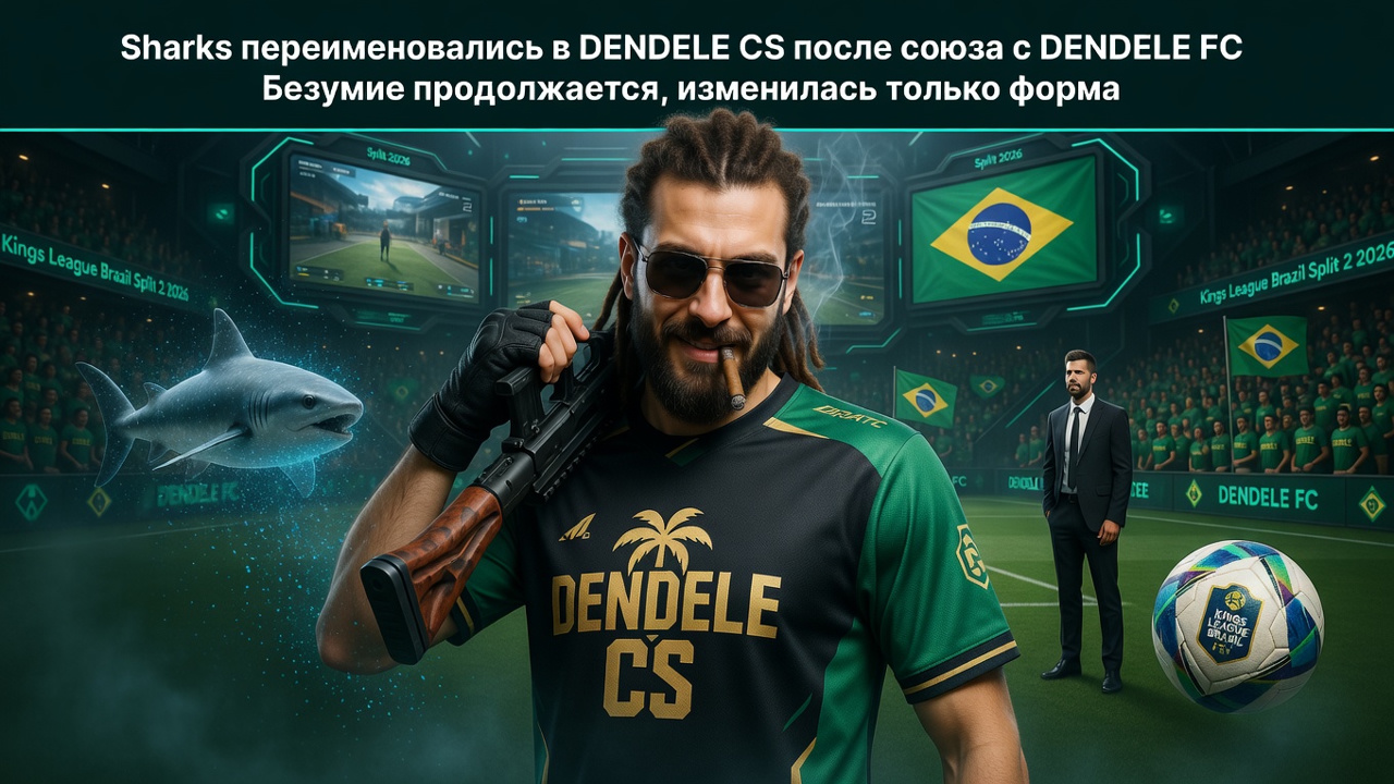Sharks переименовались в DENDELE CS после союза с клубом Kings League