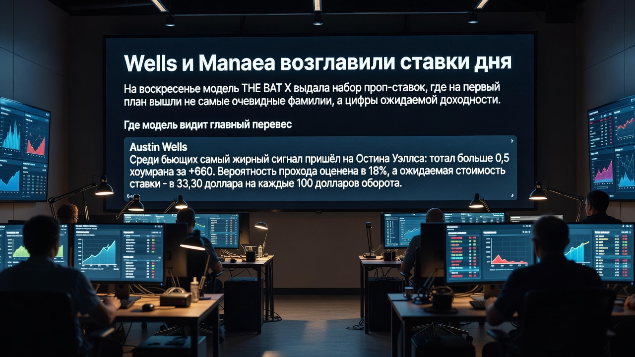 Wells и Manaea возглавили ставки дня