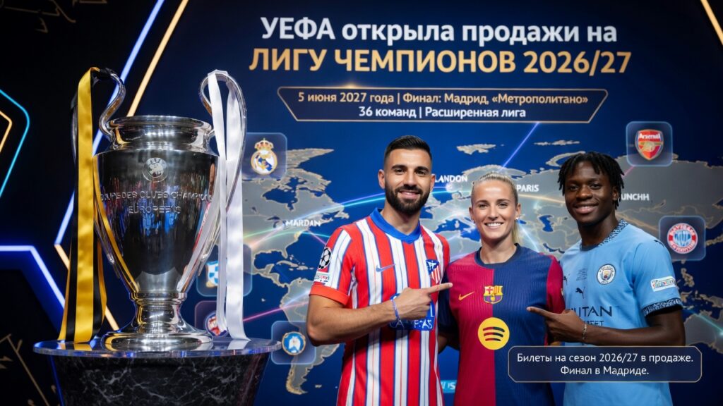 УЕФА открыла продажи на Лигу чемпионов 2026/27