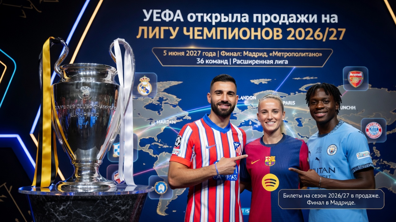УЕФА открыла продажи на Лигу чемпионов 2026/27