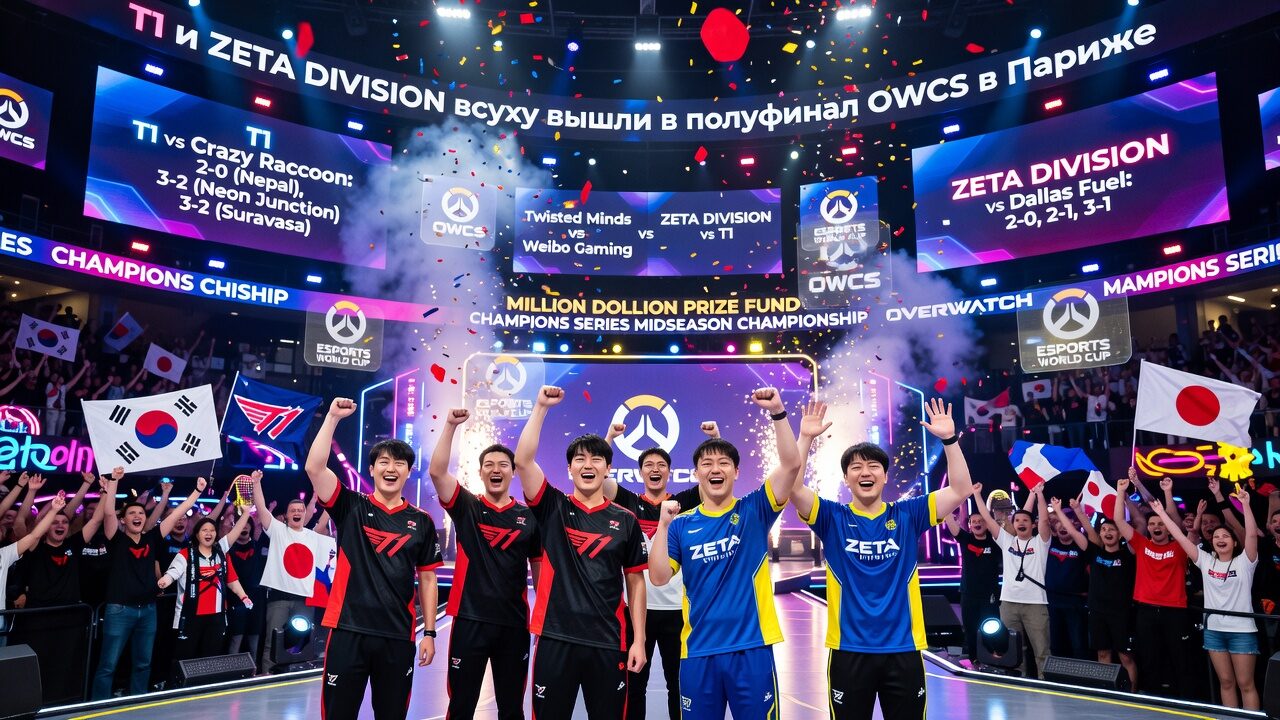 T1 и ZETA DIVISION всухую вышли в полуфинал OWCS в Париже