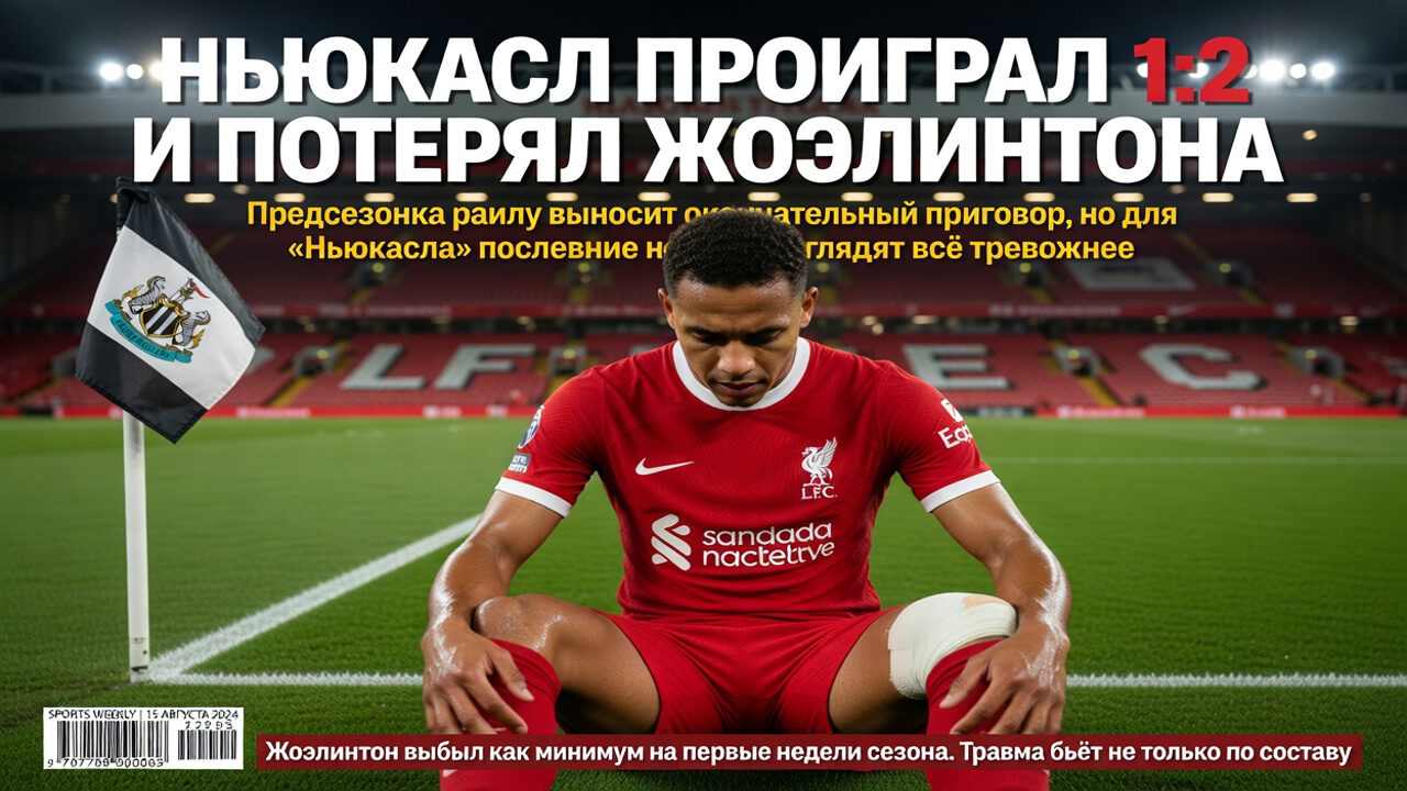 Ньюкасл проиграл 1:2 и потерял Жоэлинтона
