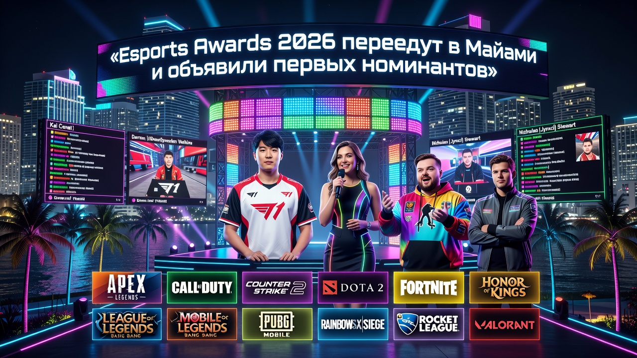 Esports Awards 2026 переедут в Майами и объявили первых номинантов
