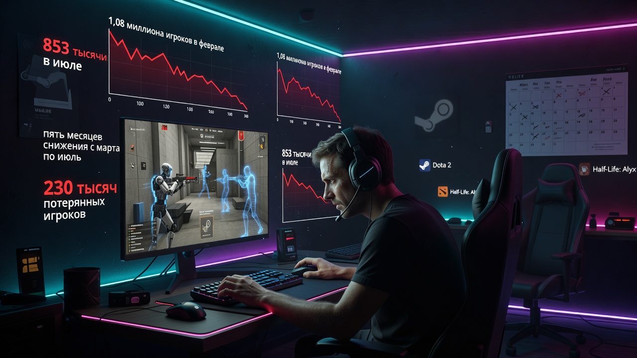 CS2 потерял 230 тысяч игроков за пять месяцев