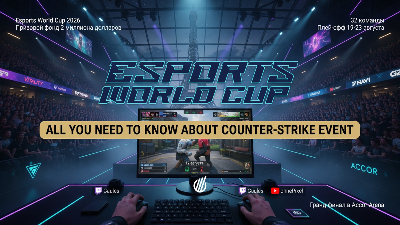 32 команды по CS2 стартуют на Esports World Cup 12 августа