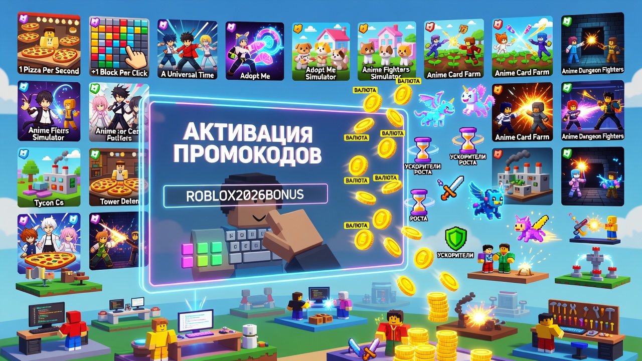 Список кодов Roblox на 2026 год пополнили сотни игр