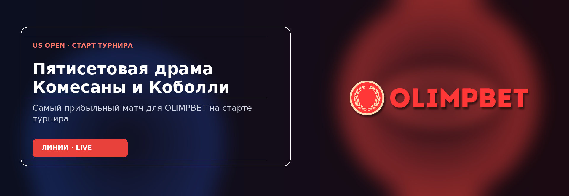 Самый прибыльный матч US Open для OLIMPBET