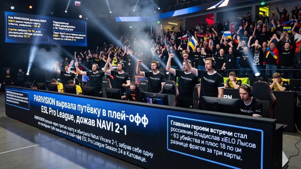 PARIVISION вырвала путёвку в плей-офф ESL Pro League, дожав NAVI 2-1