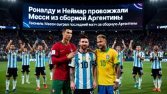 Роналду и Неймар проводили Месси из сборной Аргентины