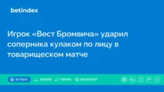 Игрок «Вест Бромвича» ударил соперника кулаком по лицу в товарищеском матче