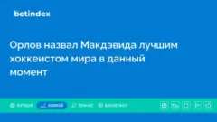 Орлов назвал Макдэвида лучшим хоккеистом мира в данный момент