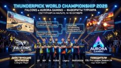 Falcons и Aurora Gaming — фавориты Thunderpick World Championship 2026