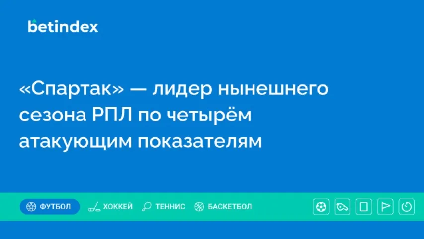 «Спартак» — лидер нынешнего сезона РПЛ по четырём атакующим показателям