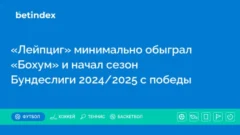 «Лейпциг» минимально обыграл «Бохум» и начал сезон Бундеслиги 2024/2025 с победы