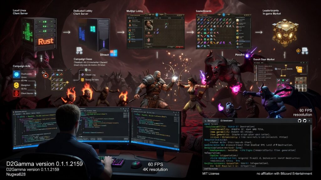 Энтузиаст переписал Diablo II: Lord of Destruction на Rust с поддержкой 60 кадров, 4K и мультиплеера