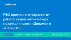РФС временно отстранил от работы судей матча между махачкалинским «Динамо» и «Пари НН»