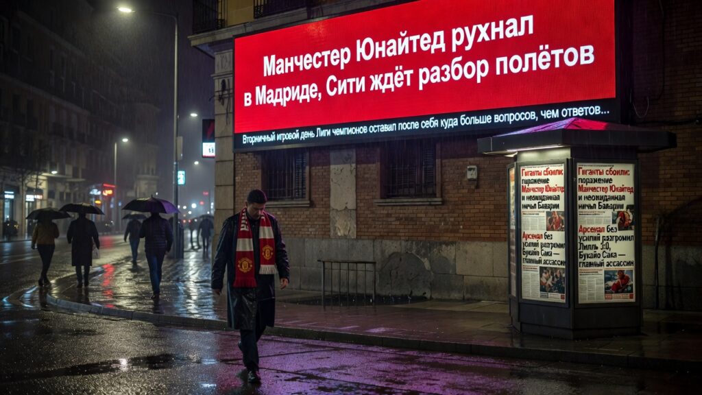 Манчестер Юнайтед рухнул в Мадриде, Сити ждёт разбор полётов